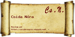 Csida Nóra névjegykártya