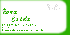nora csida business card